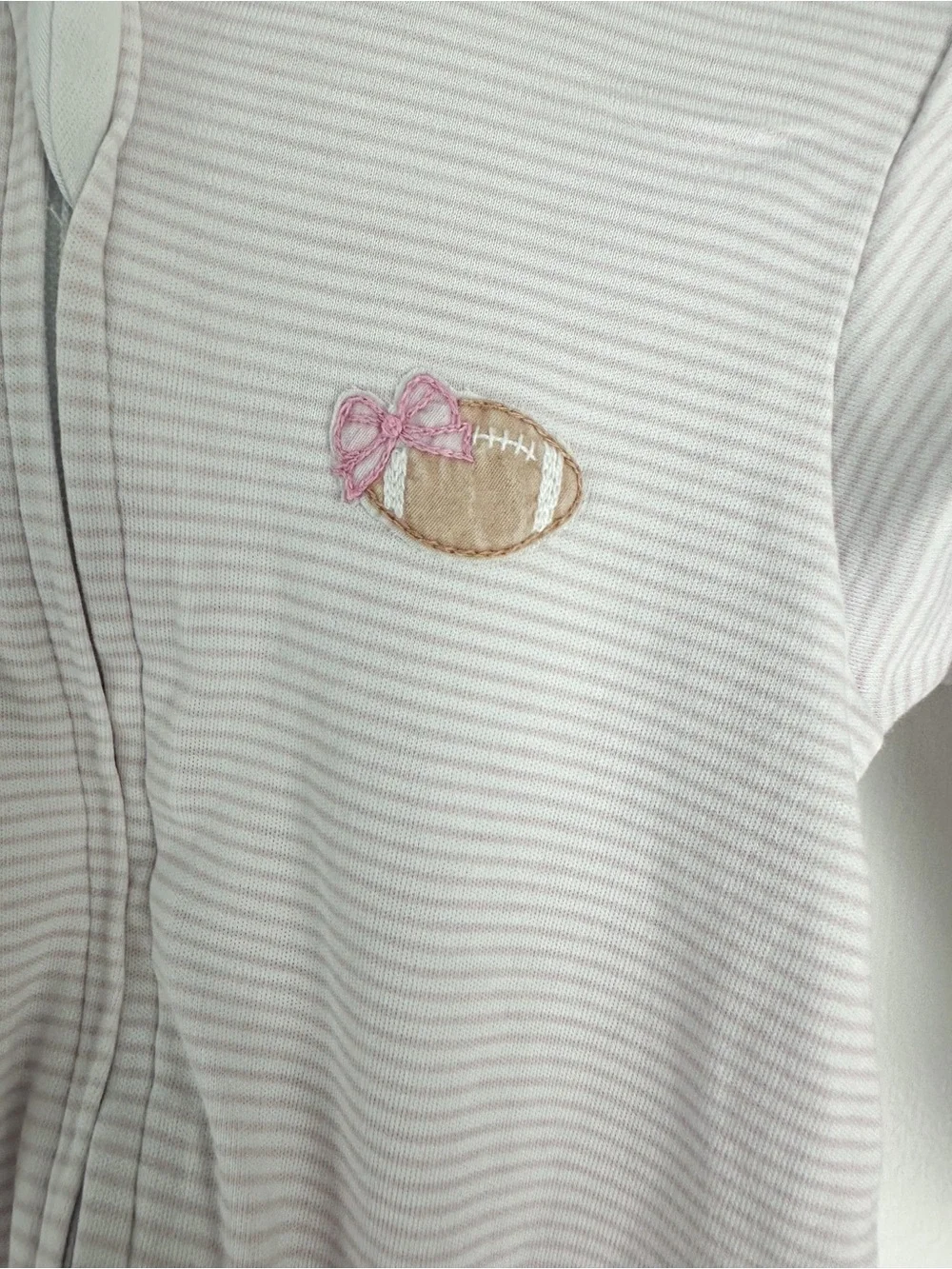 Magnolia Baby 6m girls sleeper football EUC